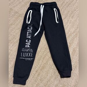 UC Sportswear Black Kids Jogger Pants with Graphic Size CS